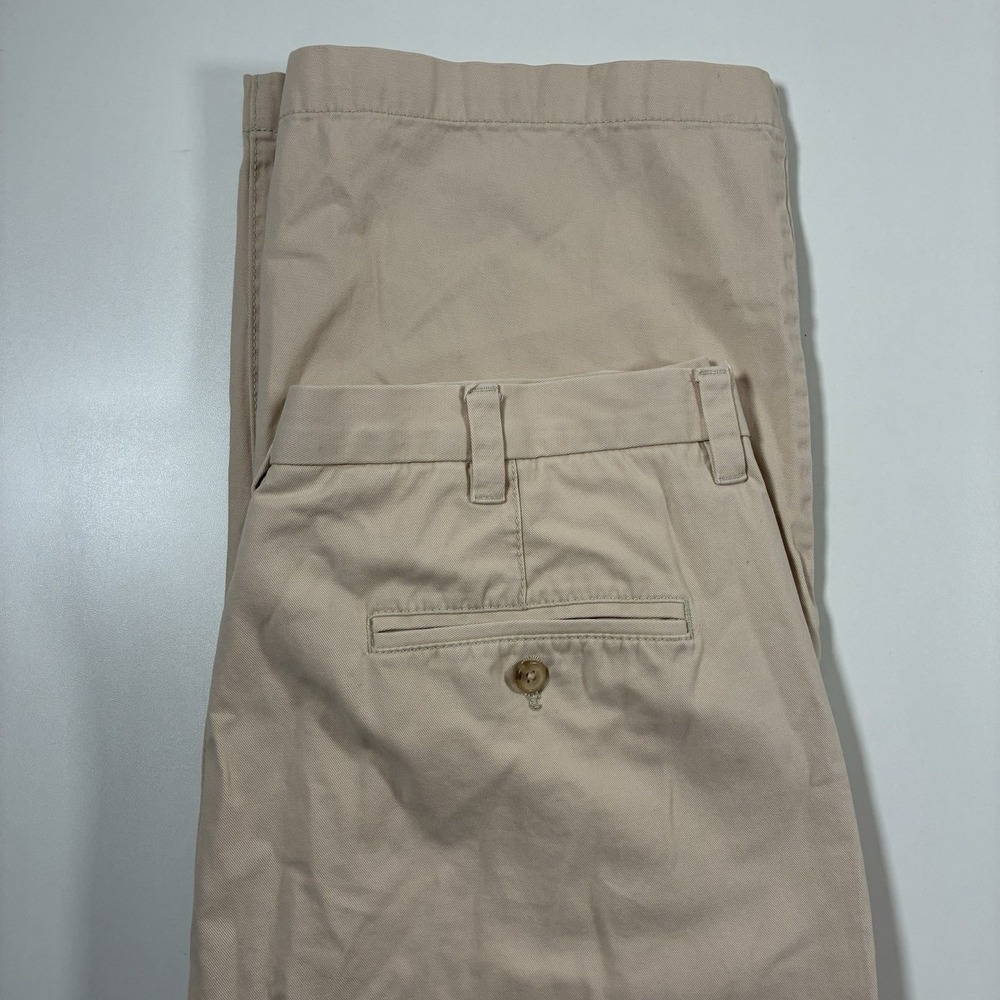 Vintage‎ Y2K Old Navy Pants 38x29 Beige Flat Baggy Chino Wide Leg (Tag 40x30)